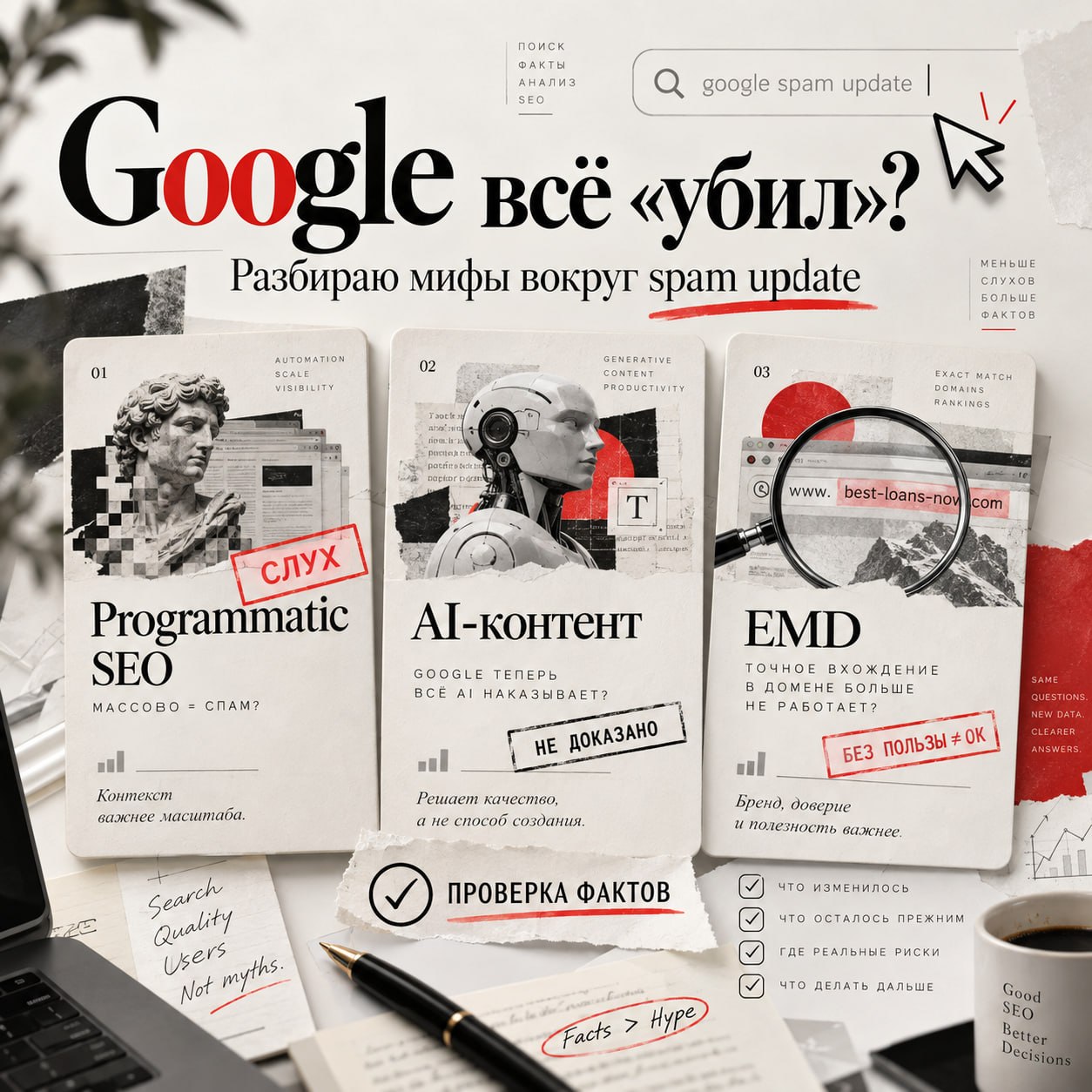 Google за четыре дня «убил» программное SEO, AI-контент и EMD. Проверяю, что из этого правда 🔍 image preview