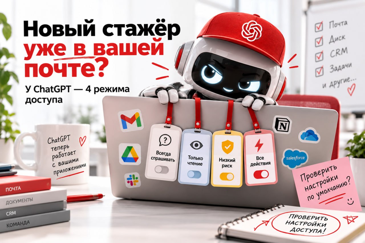 Подключили почту к ChatGPT? Проверьте, какой из 4 режимов доступа у вас включён image preview