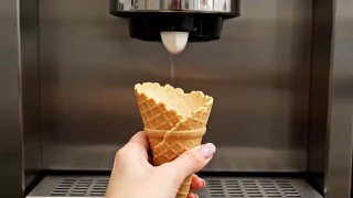 Видео с котенком в вафельном стаканчике image preview